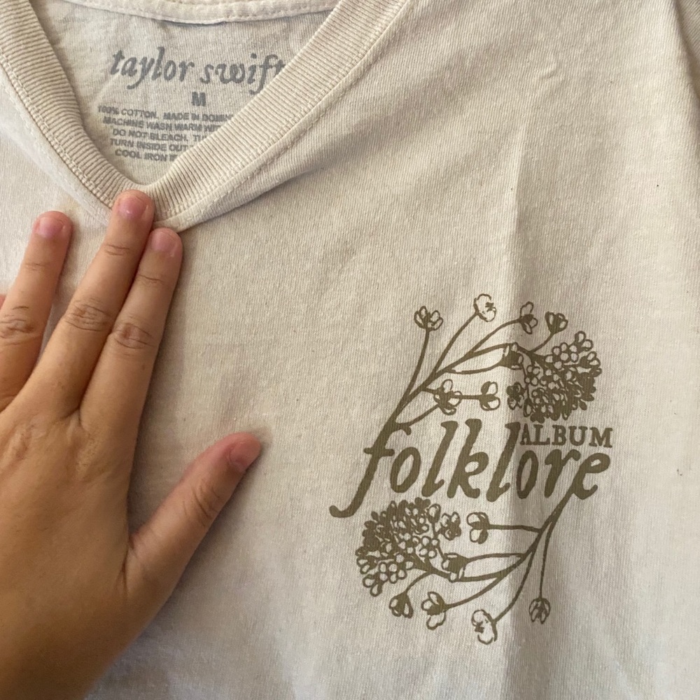 Taylor Swift Folklore album cream shirt